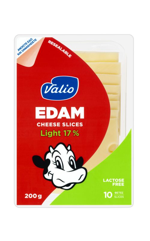 Valio Edam Light 17% sliced 200g